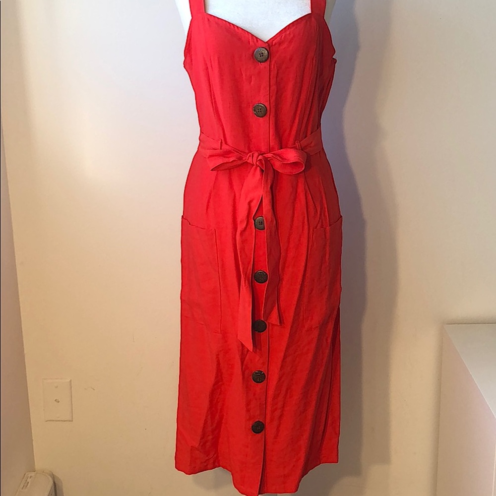 Forever 21 Woven Belted Midi Dress